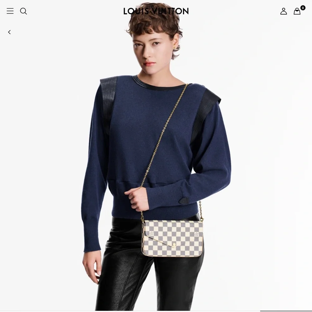 Louis Vuitton Pochette Felicie in Damier Azur Canvas, Great Condition! - Picture 4 of 14